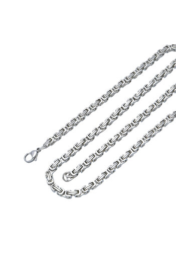 Chavin 4 Mm. 60 Cm. King Steel Men's Chain Gray Color As62-4