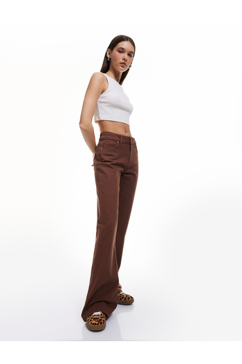 Koton Regular Waist Button Five Pockets Slim Fit Spanish Leg Pants - Flare Jeans