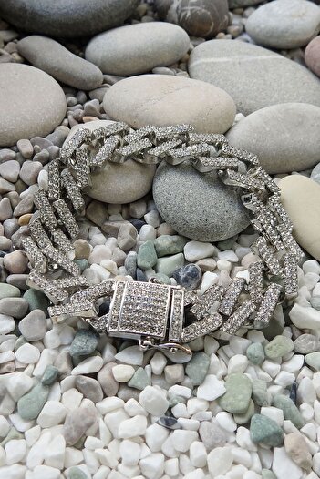 Chavin 15 Mm. Thick Stone Alloy Men's Bracelet Ek19By