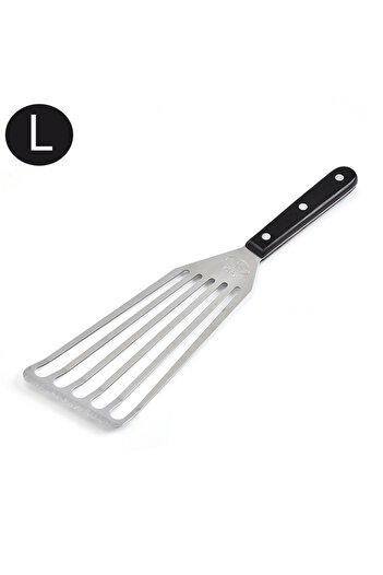choice2 Large 32x9cm Stainless Steel Slotted Turner & Fish Spatula With Wooden Handle - Kitchen Tools by Lee