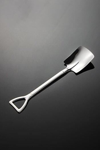 Chavin Steel 12 Pieces Silver Shovel Model Dessert Fruit and Ice Cream Spoon Cin755By-12