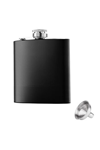 Weather Forecast Matte Black on Steel 6 oz 180 ml Liquor Flask Py49