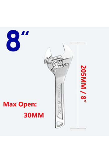 Choice 8 inch LTL1708 1Pc Ratchet Adjustable Wrench 8 Inch 10 Inch Monkey Spanner Snap Grip Nut Key Large O
