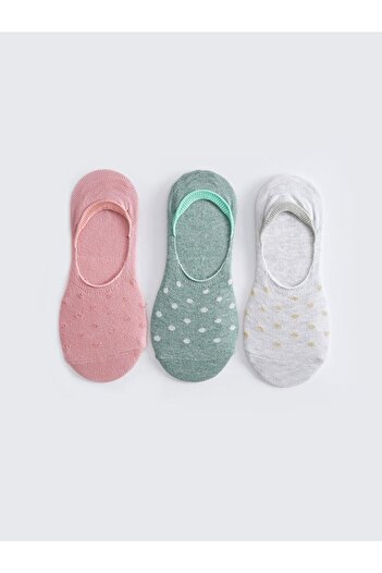 LC Waikiki Patterned Women's Ballerina Socks 3 Pack (S3)