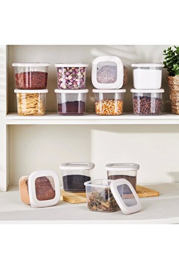Karaca Forbs, 12 Piece Storage Container Set, 500ML, Cream