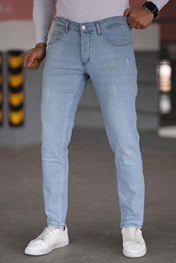Trendyol Collection Ανοιχτό μπλε Skinny Nails Jeans Τζιν παντελόνι TMNAW25JE00013