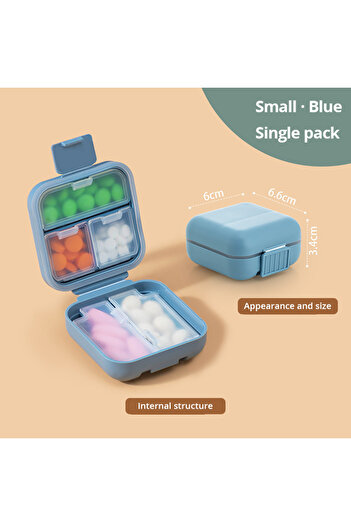Choice 5 compartments 1pc Portable Sealed Pill Storage Box Compartment Portable Mini Pill Box Travel Pill C