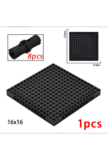 Choice1 Black-1pcs Wholesale Pixel Art Building Block Bottom Plate 65803 Brick 16X16 Baseplate Part Compatib