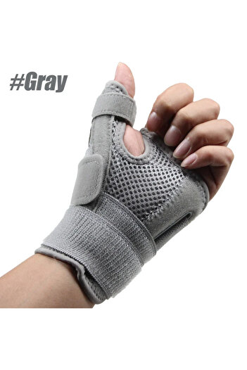 Choice gray Flexible Splint Wrist Thumb Support Brace for Tendonitis Arthritis Breathable Thumb Protector G