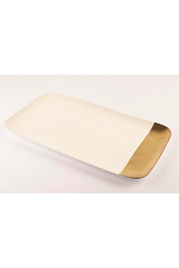 ROSSEV Mikasa Moor Porcelain White Rectangular Serving