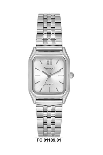 Ferrucci Ferrucci̇ Original Silver Color Square Steel Women's Wristwatch