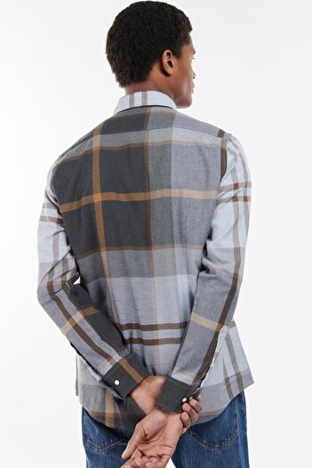 Barbour Erkek Dunoon Tailored Gömlek Tn86 Greystone
