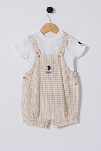 U.S. Polo Assn. Baby Boys Plaid Patterned Jumpsuit Set