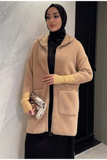 Safgiyim44 Plush Soft Angora Cardigan - with Doors and Zipper