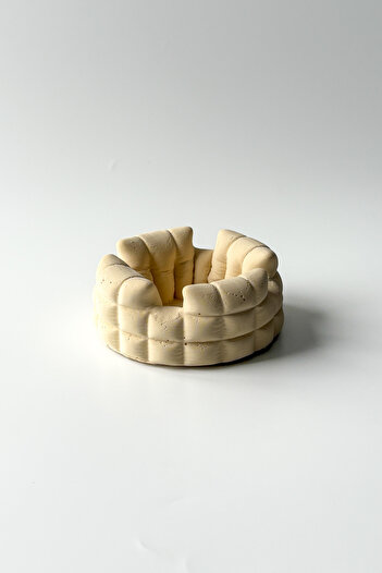 sin istanbul Beige Pouf Ash Tray