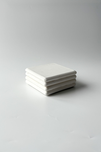 sin istanbul Closed Square Bubble - Steel Ash Tray White
