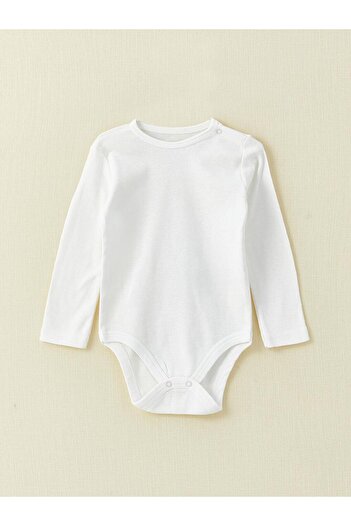LC Waikiki Crew Neck Long Sleeve Baby Girl Snap Body 2-Piece (S3)