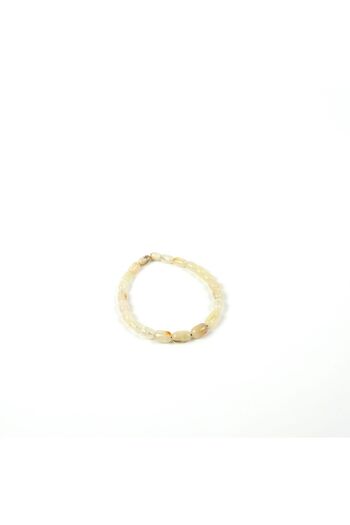 LapisDo Natural White Drop Amber Bracelet