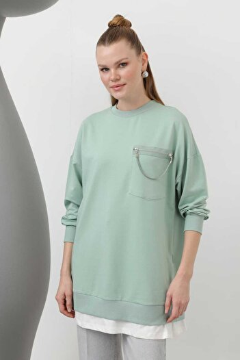 Puane Women's Two Thread Pocket Part Chain Detailed Tunic 10620