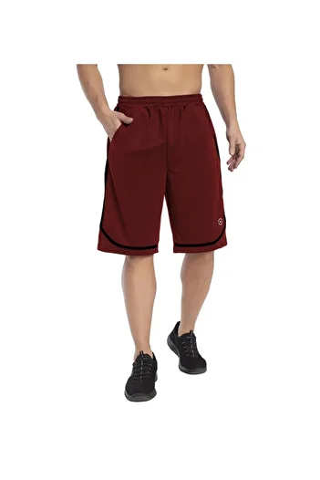 Crozwise Double Stripe Unlined - Men's Red Basketball Shorts - 3194-07