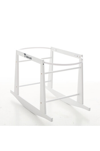 TEKNUM Wicker Pod Moses Basket Rocker Stand - White
