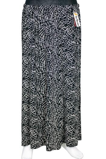 HESNA Women's Black Skirt D23 - 8 Piece Elastic Ecem Battal