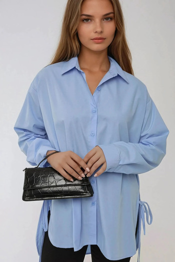 Hiccup Lacing Detail Long Sleeve Shirt