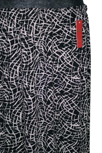 HESNA Women's Black Skirt D23 - 8 Piece Elastic Ecem Battal
