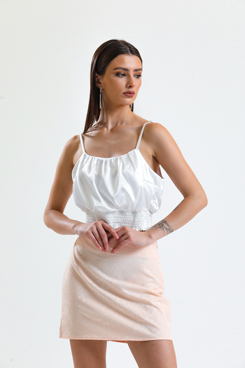 Sense Jacquard Mini Skirt_etk32609 Powder