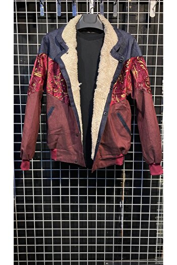 Aztek vintage kürklü oversize mont
