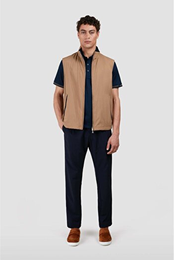 PAUL&SHARK Erkek Regular Fit İnce Pike Pamuklu Kısa Kollu Mavi-Gold Polo Yaka T-Shirt 25411236-13E