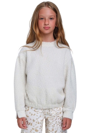 wakawakakidsstore Glitter Knitted Half Turtleneck Girl's Sweat