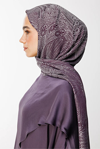 Mooncorn Mayra Pattern Double Sided Shawl Purple-Grey