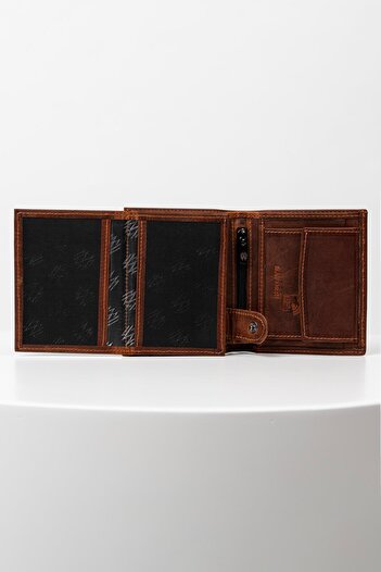 BAYDERİ Luna Genuine Leather Rfid Protected Gentle Men's Wallet with Convenient Coin Tank