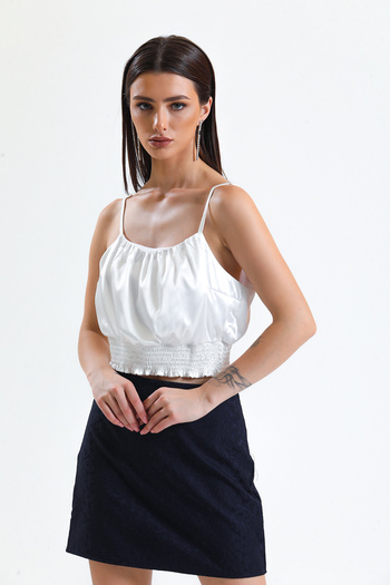 Sense Jacquard Mini Skirt_etk32609 Navy Blue