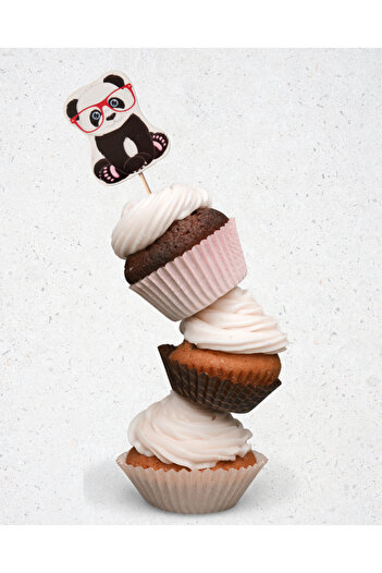 booddie Panda Character Birthday Concept & Panda Themed Cake Toothpicks Ornamental Toothpicks 16 Pcs