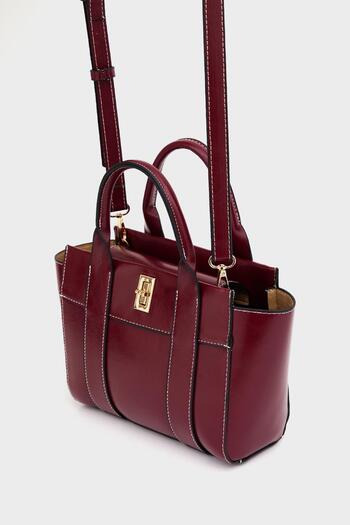 Madamra Claret Red Women's Mini Tote Hand and Shoulder Bag