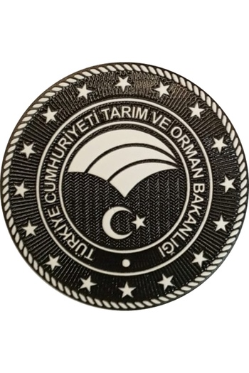 Sim Nakış Türkiye Cumhuriyeti Tarım ve Orman Bakanlığı 3D Silikon Arma patch Siyah Cırt Bantlı 7×7 cm