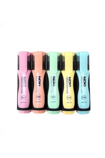 Noki Pastel Highlighter Pen 5 Pack PVC 9000p5pvc
