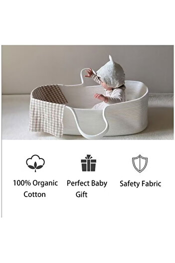 Yelajoy Baby Sleeping Basket,Portable Multifunctional Easy Use,Safe for Baby,for Outdoors for Home