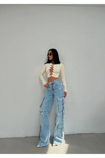 DENİKK Trend Special Design Wide Leg Comfortable Calip Palazzo Pants