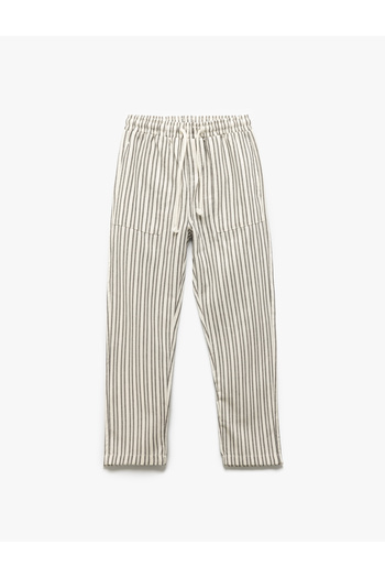Koton Cotton Waist Lace Pocket Detailed Striped Trousers