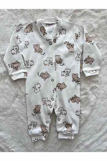 Seçkin Baby Baby Bear Buttoned Jumpsuit Without Booties