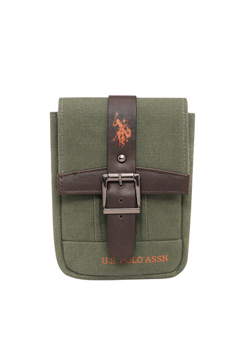 U.S. Polo Assn. US Polo Assn.24546 Canvas Shoulder Bag - Phone Holder Khaki