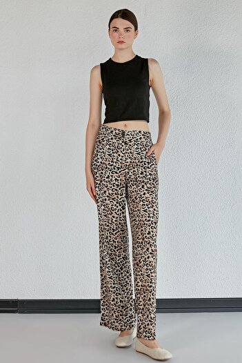 Masha Kate Leopard Patterned Trousers