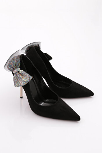 DGN Women's Black Heeled Shoes - Calf 56513557