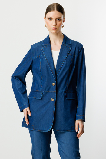 Ekol Double Buttoned Flap Pocket Jacket Large Size 4602-25