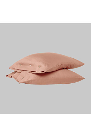 Sarev Monochrome 100% Cotton Satin Pillow Case-Rose