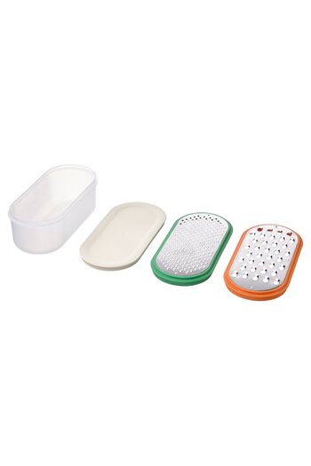 erorex Grater with container, set of 4, mixed colours