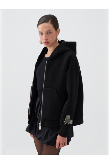 Nocturne Zippered Kangaroo Pocket Sweatshirt